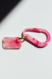 Bag Charm Carabiner Keychain - Recycled Plastic - Sustainable and Ecofriendly