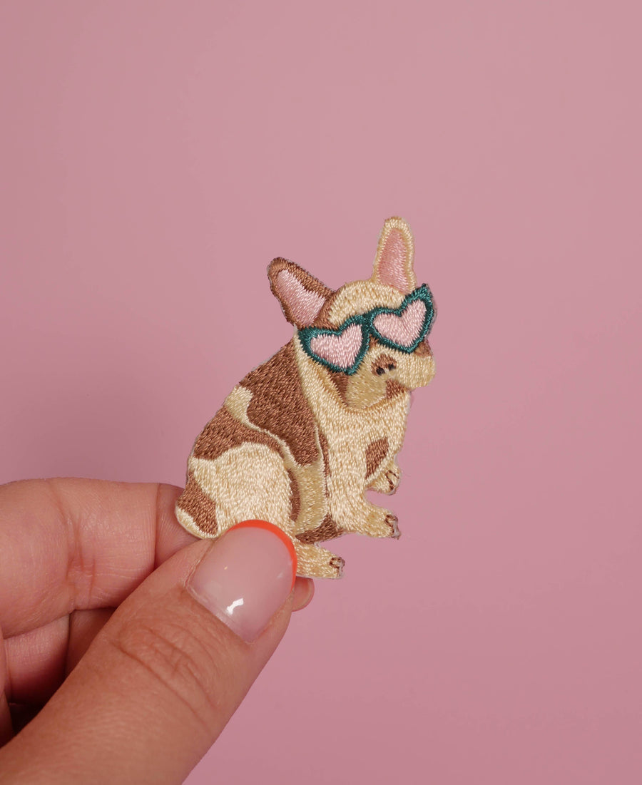 French Bulldog iron-on patch