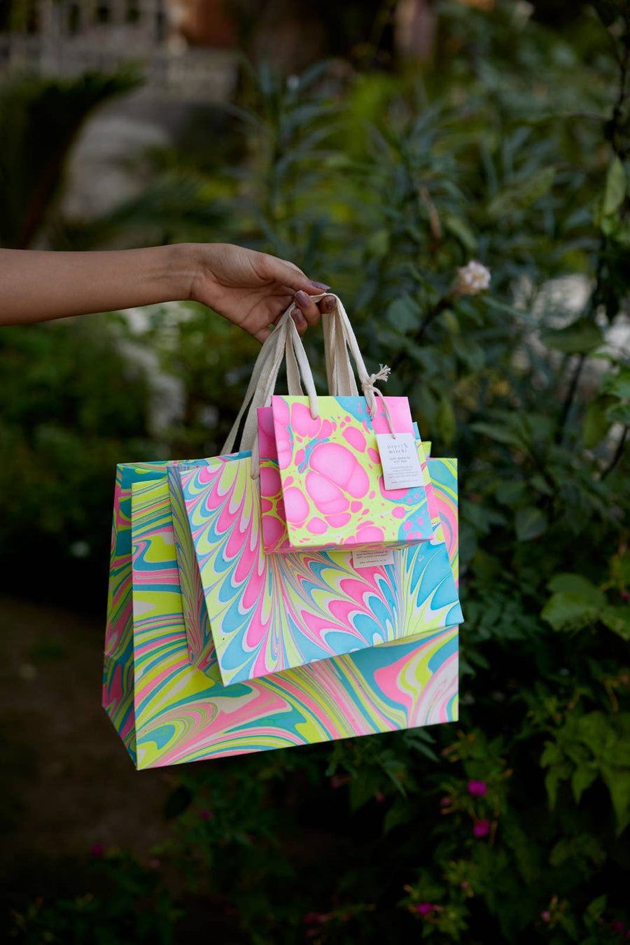 Hand Marbled Gift Bags (Small)