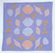 Magic Seashells Purple 20" Tea Towel - 100% Cotton