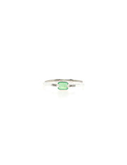 Far Out Ring - recycled sterling, recycled gold, Chrysoprase, Moonstone, Chalcedony