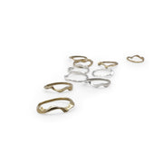 rivulet stacking rings in brass or sterling silver