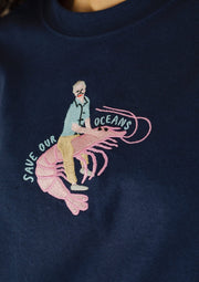 David Attenborough Save Our Oceans Embroidered T-Shirt
