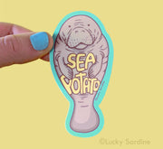 Manatee, Sea Potato Vinyl Sticker