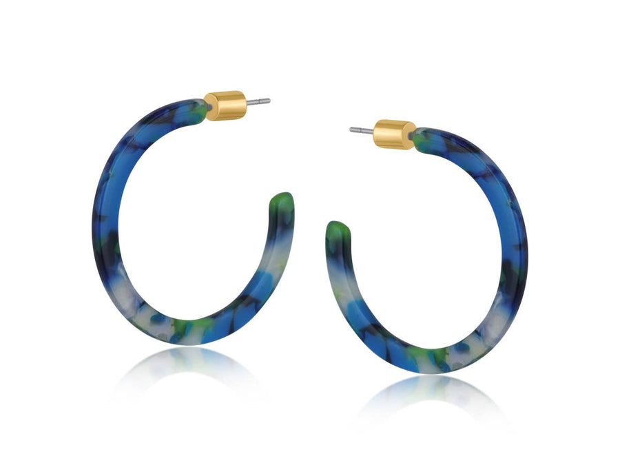 Medium Sized Recycled Resin Earrings