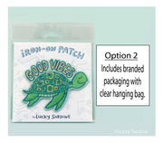 Sea Turtle, Good Vibes Embroidered Patch