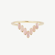 Chevron Gemstone Ring