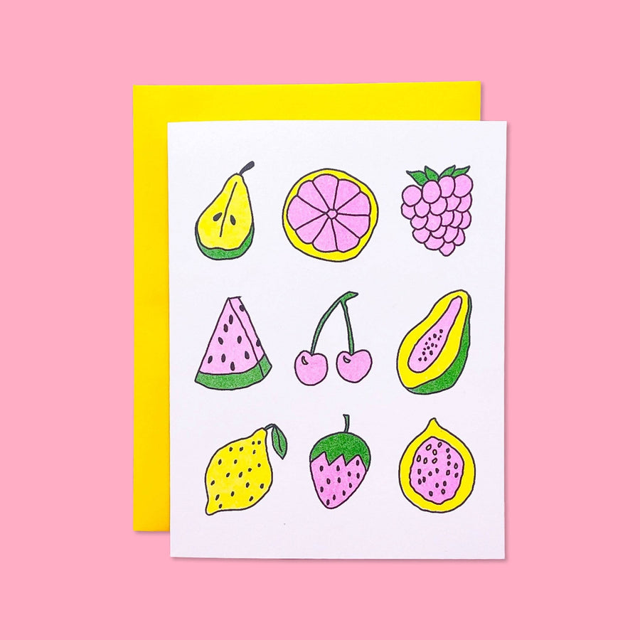 Fruits Everyday Risograph Card