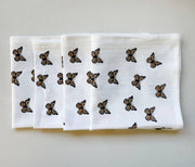 Cotton cloth napkins SET OF 4 -Butterfly