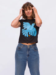 Shapes & Colors Folk Bird Women's high-waisted tee