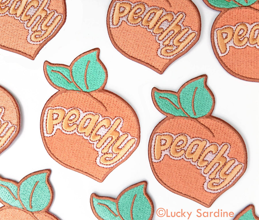 Peachy Embroidered Patch