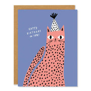 Spotted Cat Birthday Card