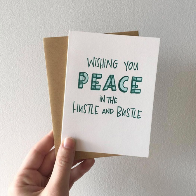 Hustle and Bustle Greeting Card