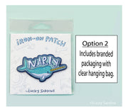 Narwhal, "NARLY" Embroidered Patch