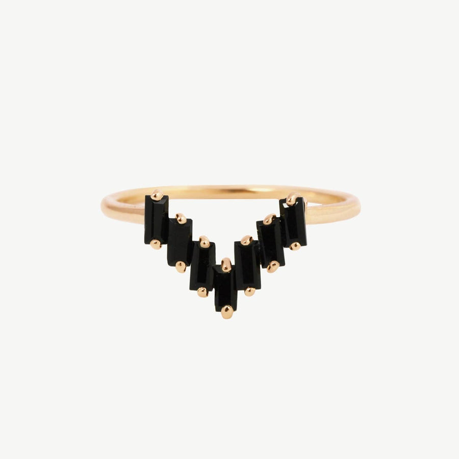 Chevron Gemstone Ring