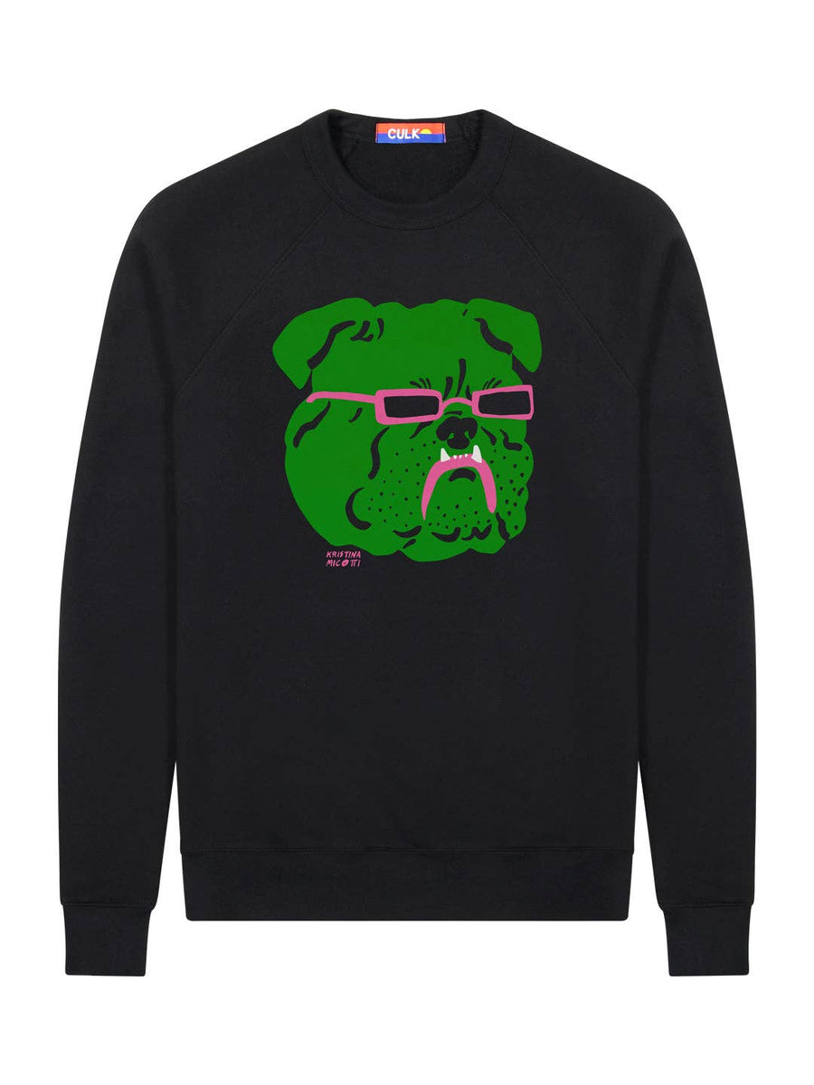 Green Bulldog Crewneck Sweatshirt