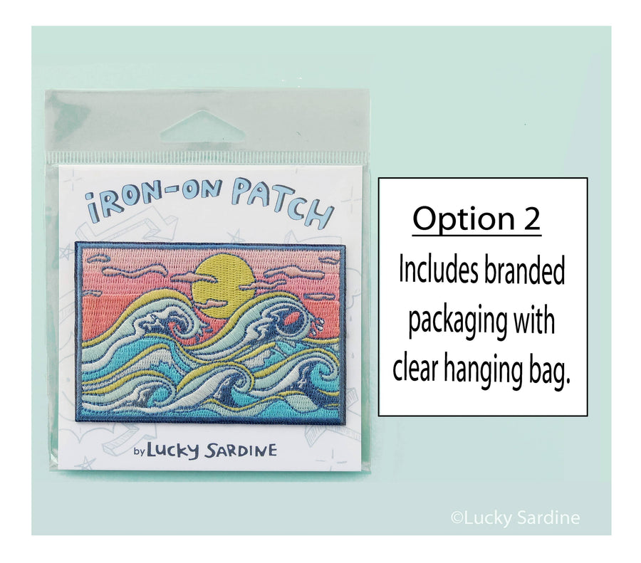 Ocean Waves, Ocean Sunset Embroidered Patch