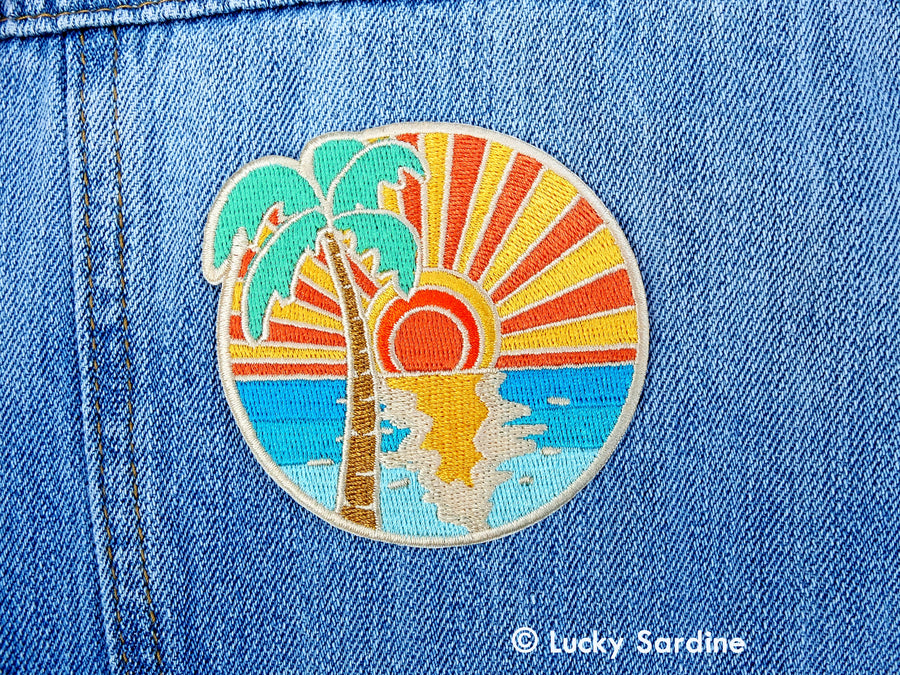 Ocean Sunset Embroidered Patch