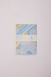 Hand Marbled Greeting Card - Free Spirit Powder Blue