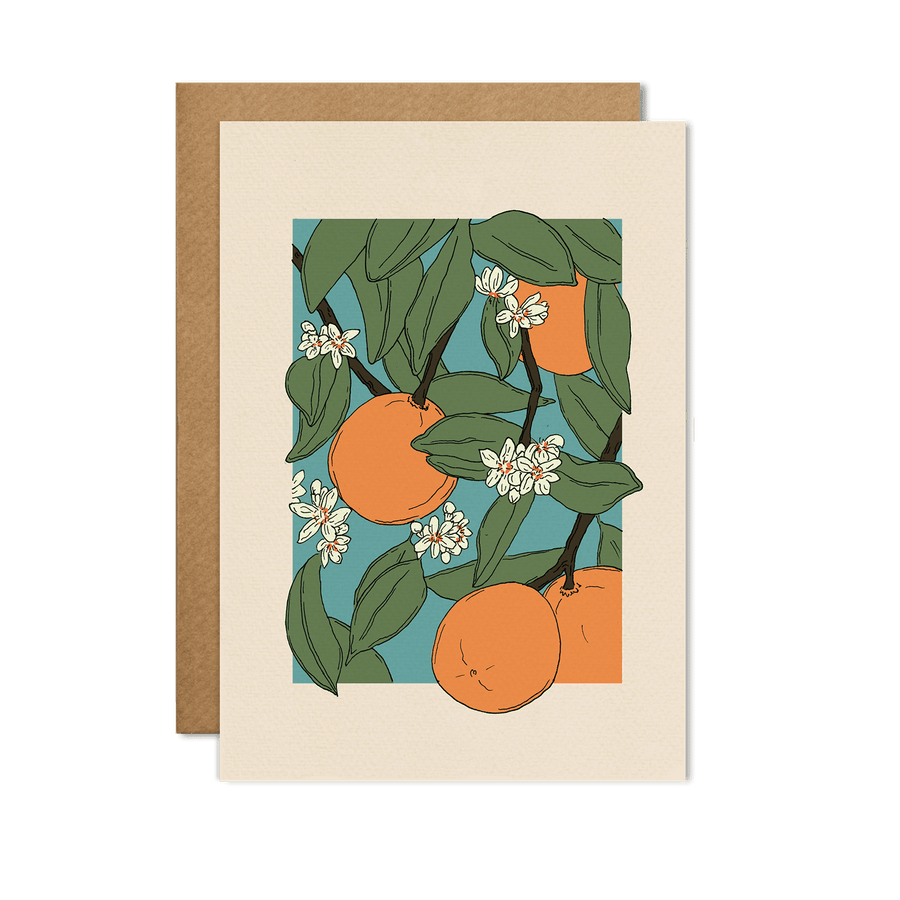 Oranges Blank Greeting Card