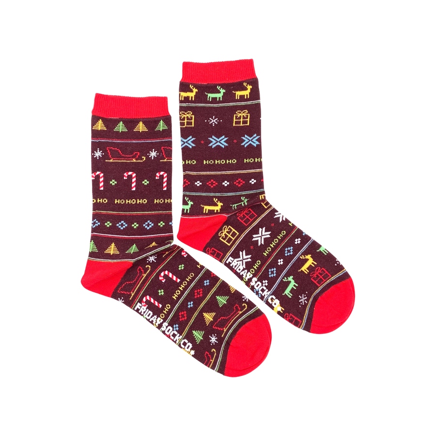 Women's Ugly Christmas Socks | Sleigh Ride | Holiday Gifts