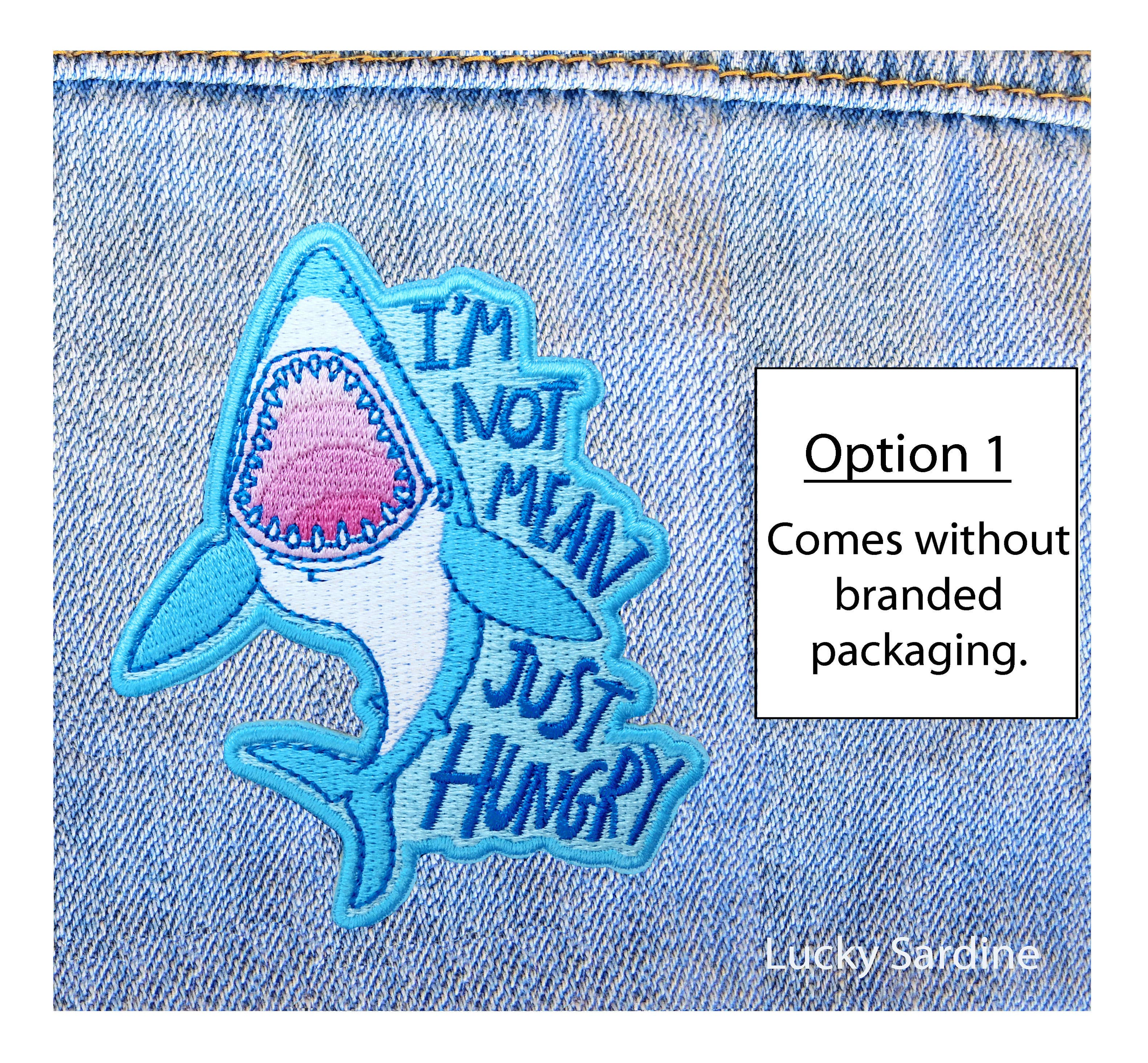 Hungry Shark, Embroidered Patch