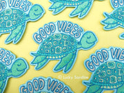 Sea Turtle, Good Vibes Embroidered Patch