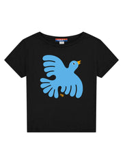 Shapes & Colors Folk Bird Women's high-waisted tee