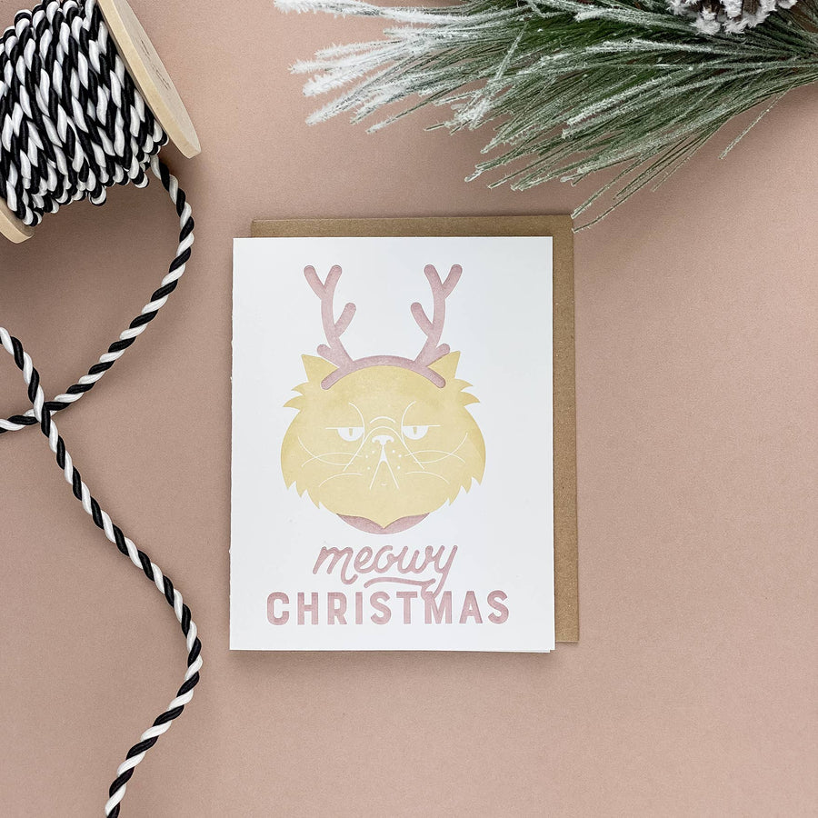 Meowy Christmas Holiday Greeting Card