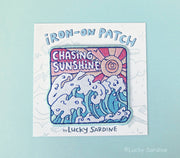 Chasing Sunshine, Ocean Sunset Waves Embroidered Patch