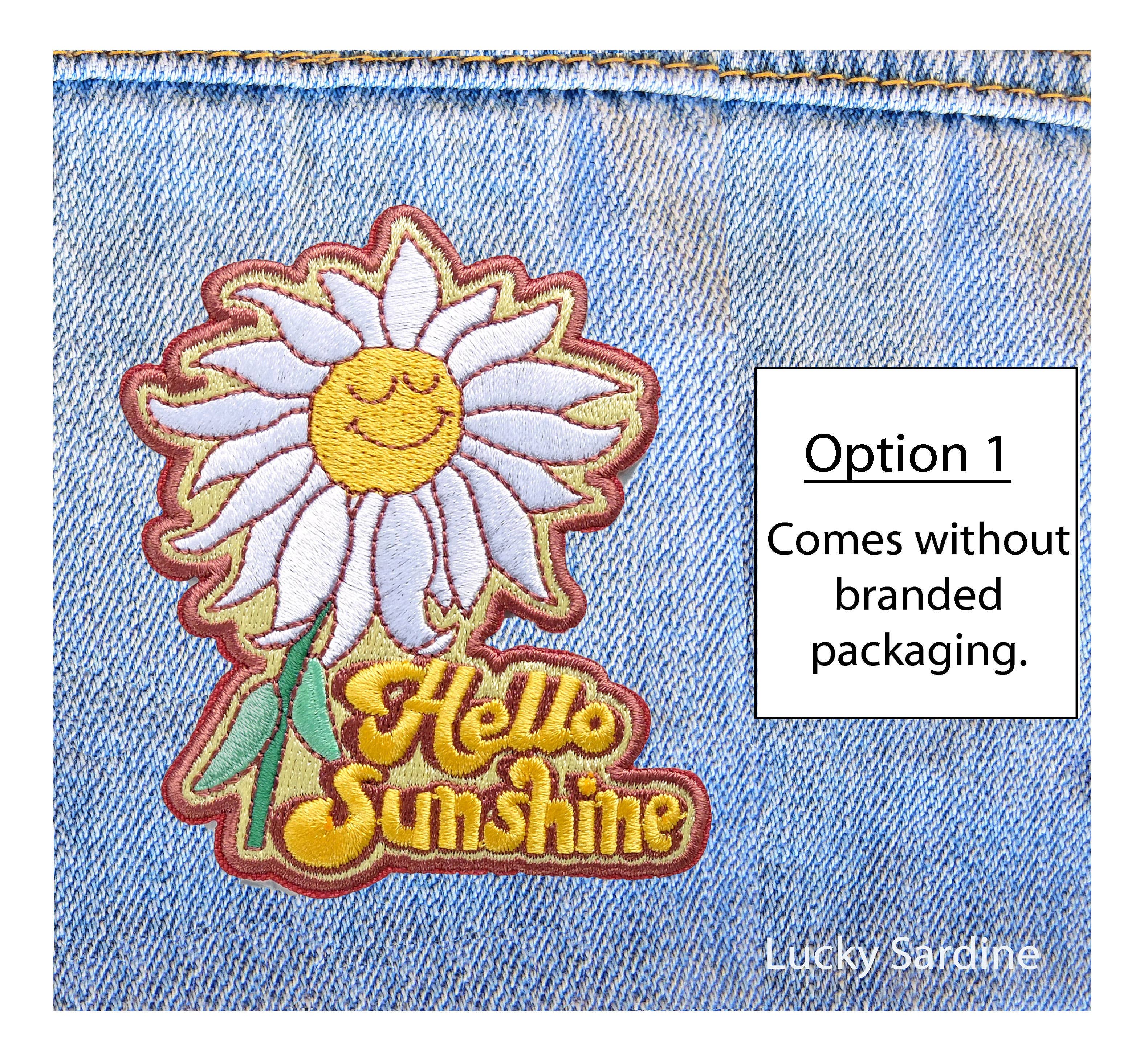 Hello Sunshine, Daisy Flower Embroidered Patch