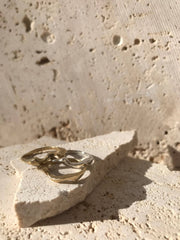 rivulet stacking rings in brass or sterling silver