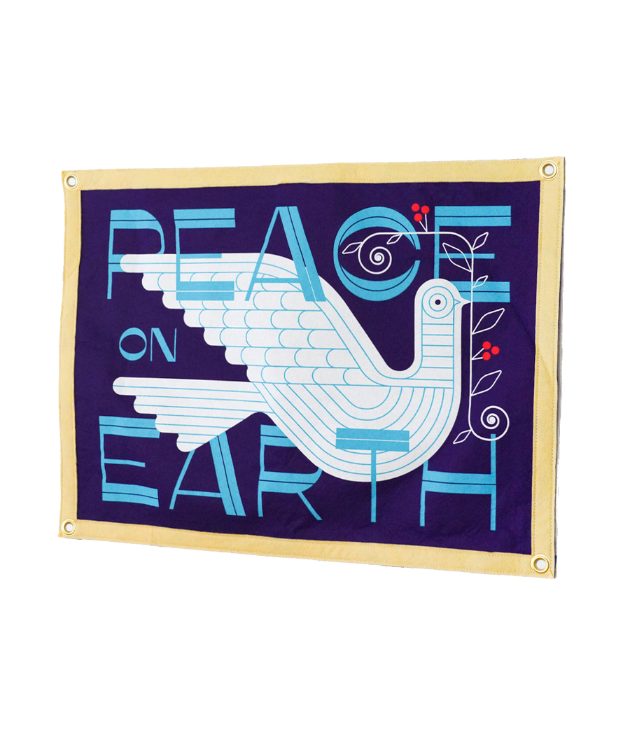 Peace On Earth Camp Flag • Invisible Creature x Oxford Pennant