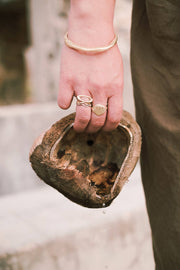 rivulet stacking rings in brass or sterling silver