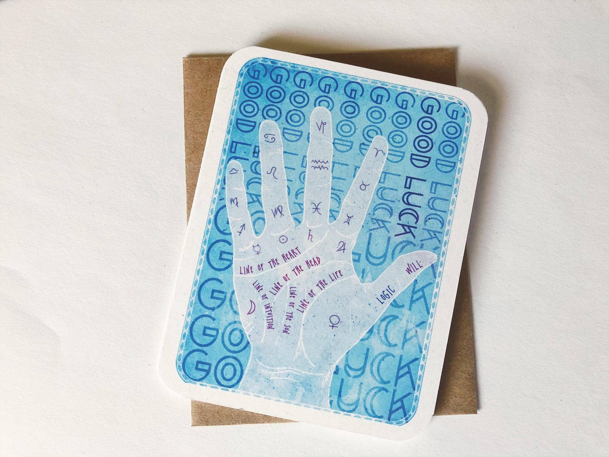 Good Luck Palm Card