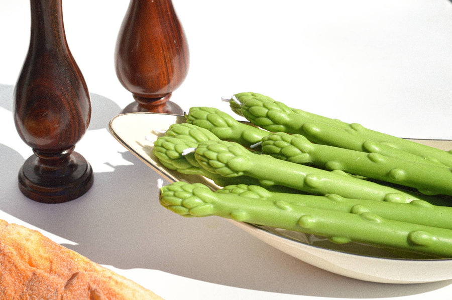 Asparagus Taper Candlestick Set of 2