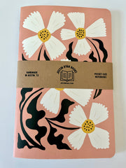 Spring Floral Notebook: Blank / 5x7 Single Pink