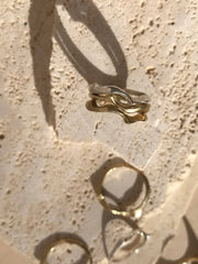 rivulet stacking rings in brass or sterling silver