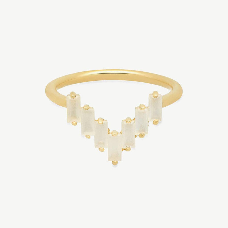 Chevron Gemstone Ring