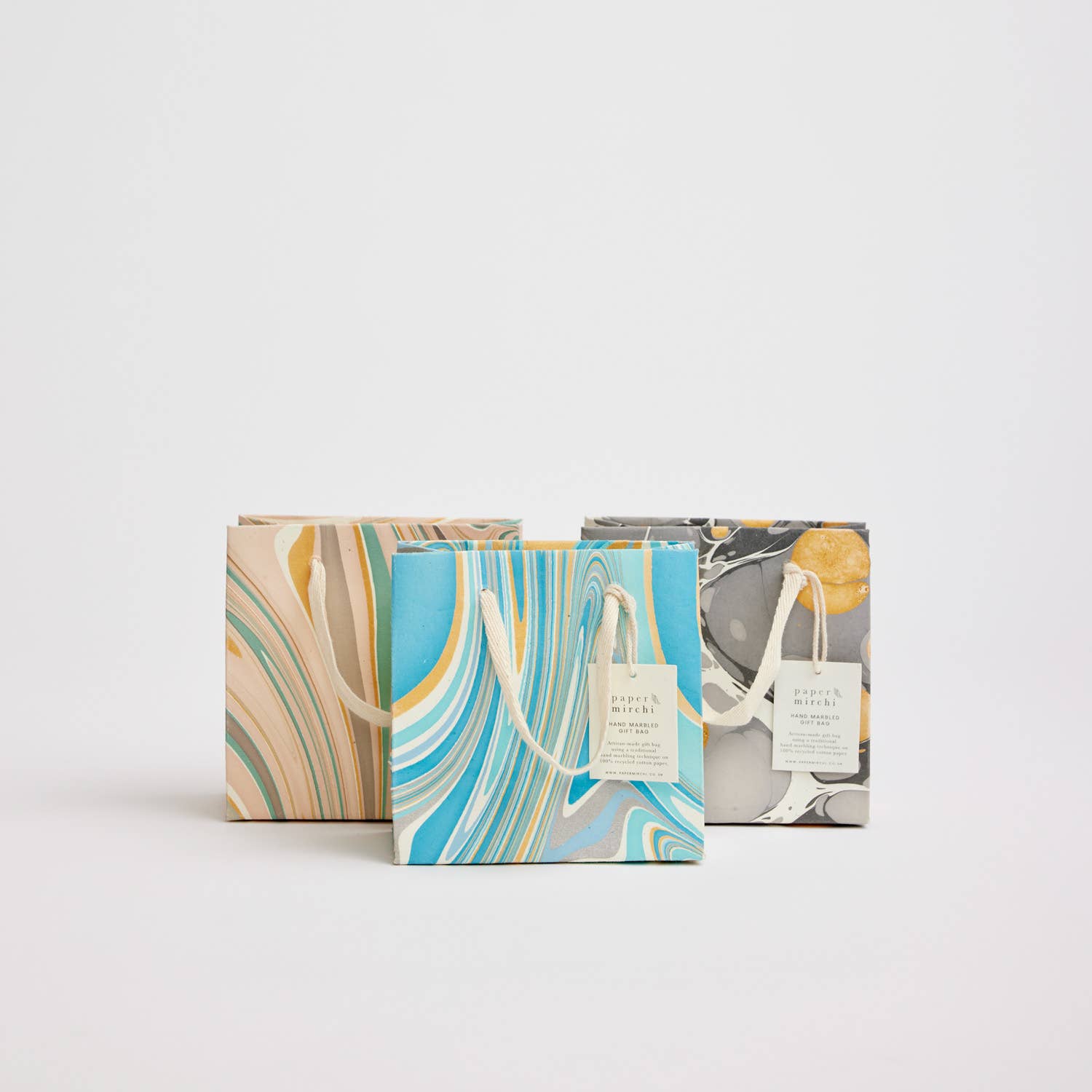 Hand Marbled Gift Bags (Small) - Luxe