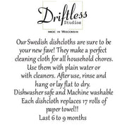 Swedish Dishcloths - Oranges, Lillies, mushrooms