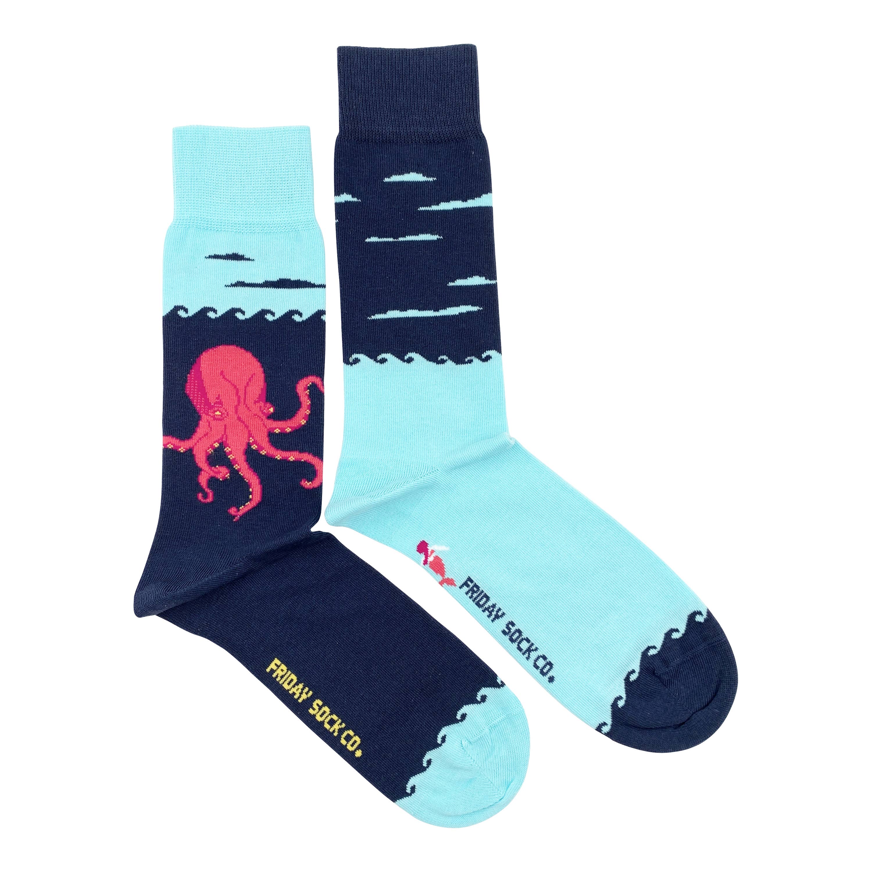 Men's Socks | Kraken & Ship | Mismatched