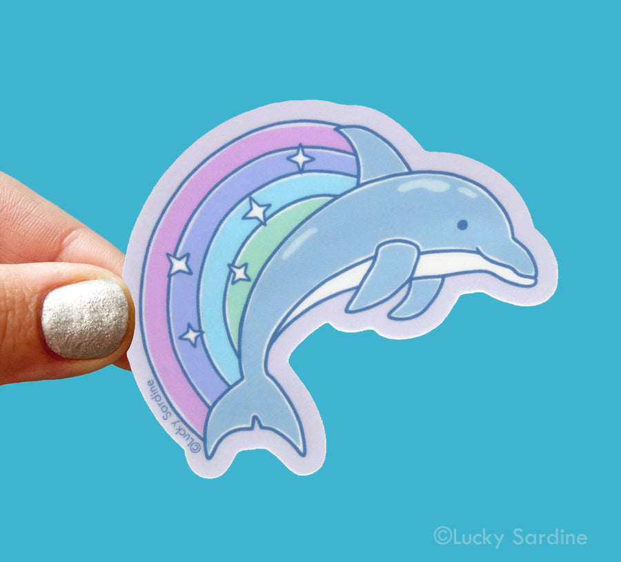 Dolphin, Rainbow Magic Vinyl Sticker