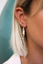 Marquise earrings: Green Onyx