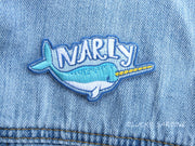 Narwhal, "NARLY" Embroidered Patch