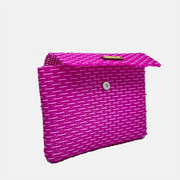 recycled plastic fair-trade clutch