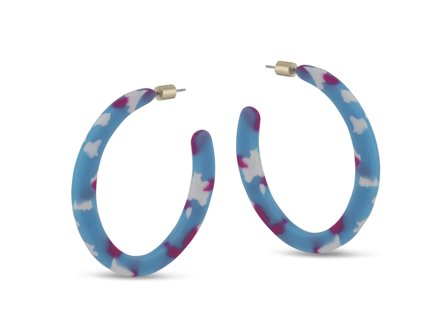 Summer Statement Resin Hoop Earrings