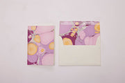 Hand Marbled Greeting Card - Stone Orchid