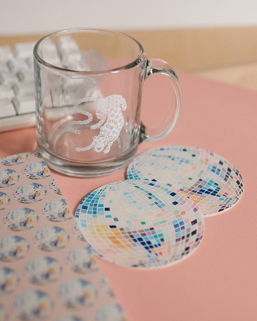 Disco Chipboard Coasters (set of 4)