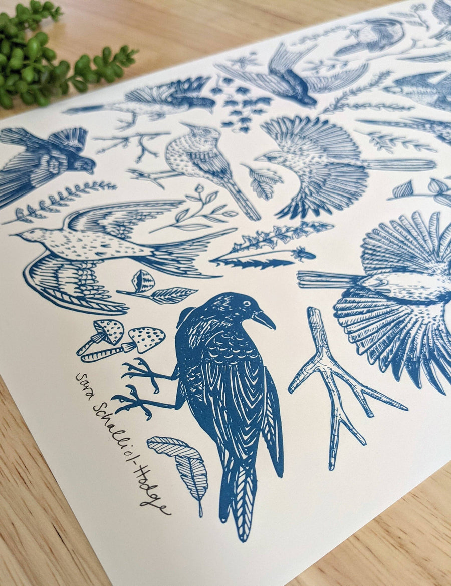 Art print | blue birds